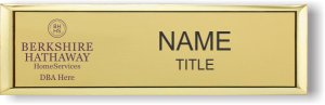 (image for) Berkshire Hathaway Small Executive Gold Badge with DBA/Company Name