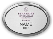 (image for) Berkshire Hathaway Oval Executive Silver Badge with DBA/Company Name
