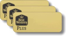 (image for) Best Western Plus Black Classic Logo Only Gold Badge Pack of 25