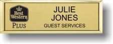 (image for) Best Western Plus Black Classic Logo Gold Small Executive Badge