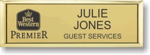 (image for) Best Western Premier Black Classic Logo Gold Small Executive Badge