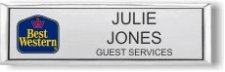 (image for) Best Western Classic Logo Silver Small Executive Framed Badge