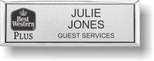 (image for) Best Western Plus Black Classic Logo Silver Small Executive Badge