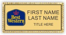 (image for) Best Western Classic Logo Gold Bling Badge