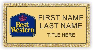 (image for) Best Western Classic Logo Gold Bling Badge