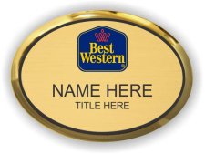 (image for) Best Western Classic Logo Executive Oval Gold Badge