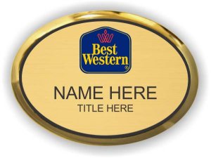 (image for) Best Western Classic Logo Executive Oval Gold Badge