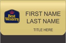 (image for) Best Western Gold Pocket Badge - Stacked Name