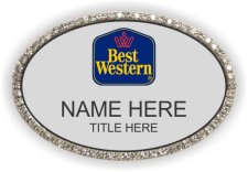 (image for) Best Western Classic Logo Oval Silver Bling Badge