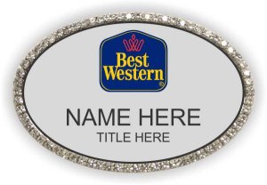 (image for) Best Western Classic Logo Oval Silver Bling Badge