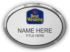 (image for) Best Western Classic Logo Executive Oval Silver Badge