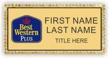 (image for) Best Western Plus Classic Logo Gold Bling Badge (Logo B)