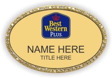 (image for) Best Western Plus Classic Logo Oval Gold Bling Badge (Logo B)