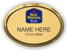 (image for) Best Western Plus Classic Logo Gold Oval Executive Badge (Logo B)