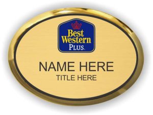 (image for) Best Western Plus Classic Logo Gold Oval Executive Badge (Logo B)