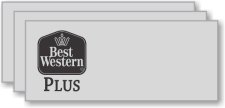 (image for) Best Western Plus Black Classic Logo Only Silver Badge Square Corners Pack of 25