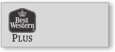 (image for) Best Western Plus Black Classic Logo Only Silver Badge Square Corners