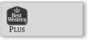 (image for) Best Western Plus Black Classic Logo Only Silver Badge Square Corners