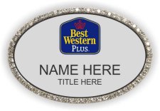 (image for) Best Western Plus Classic Logo Oval Silver Bling Badge (Logo B)