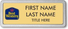 (image for) Best Western Classic Logo Gold Prestige Badge with Pebbled Silver Frame