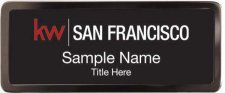 (image for) Keller Williams San Francisco Black Chrome badge Black Insert