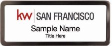 (image for) Keller Williams San Francisco Black Chrome badge White Insert