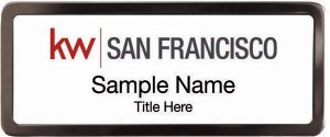 (image for) Keller Williams San Francisco Black Chrome badge White Insert