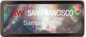 (image for) Keller Williams San Francisco Black Chrome Black Mother of Pearl Badge