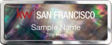 (image for) Keller Williams San Francisco Black Mother of Pearl Polished badge