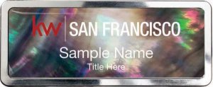 (image for) Keller Williams San Francisco Black Mother of Pearl Polished badge
