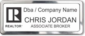 (image for) Realtor Black Logo White Prestige Badge with Polished Frame