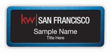 (image for) Keller Williams San Francisco Prestige Blue Anodized Black Badge