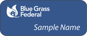 (image for) Blue Grass Federal Standard Blue Name Badge