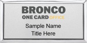 (image for) Cal Poly University Bronco One Card Office Silver Executive Name Badge