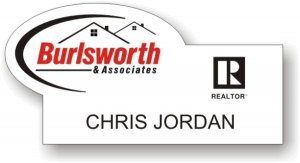 (image for) Burlsworth and Associates Shaped White Badge