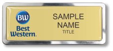 (image for) Best Western Gold Prestige Badge with Polished Silver Frame