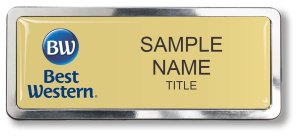 (image for) Best Western Gold Prestige Badge with Polished Silver Frame