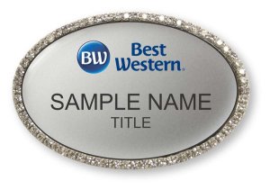 (image for) Best Western Oval Silver Bling Badge