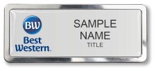 (image for) Best Western Silver Prestige Badge with Polished Silver Frame