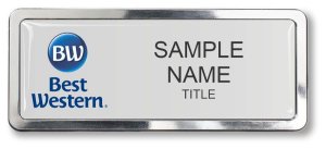 (image for) Best Western Silver Prestige Badge with Polished Silver Frame