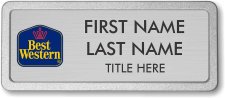 (image for) Best Western Classic Logo Silver Prestige Badge with Pebbled Silver Frame