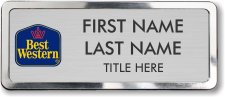 (image for) Best Western Classic Logo Silver Prestige Badge with Polished Silver Frame