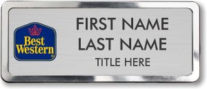 (image for) Best Western Classic Logo Silver Prestige Badge with Polished Silver Frame