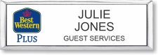 (image for) Best Western Plus Classic Logo White and Silver Small Executive Badge