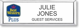 (image for) Best Western Plus Classic Logo White and Silver Small Executive Badge