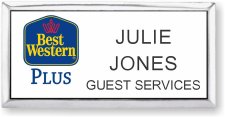 (image for) Best Western Plus Classic Logo White and Silver Executive Badge