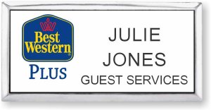 (image for) Best Western Plus Classic Logo White and Silver Executive Badge