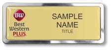 (image for) Best Western Plus Gold Prestige Badge with Polished Silver Frame