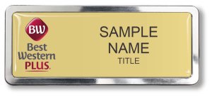 (image for) Best Western Plus Gold Prestige Badge with Polished Silver Frame