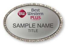 (image for) Best Western Plus Oval Silver Bling Badge